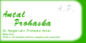 antal prohaska business card